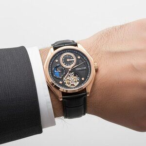 NWT Authentic Heritor Antoni Automatic Black Dial Men's Watch